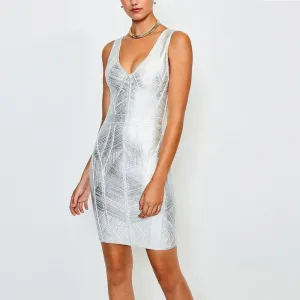 Vegas Silver Bandage Dress