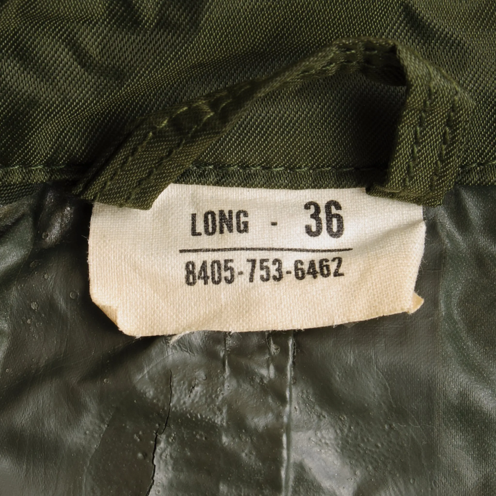 VINTAGE US ARMY VIETNAM WAR RAIN COAT 1967 SIZE 36 LONG