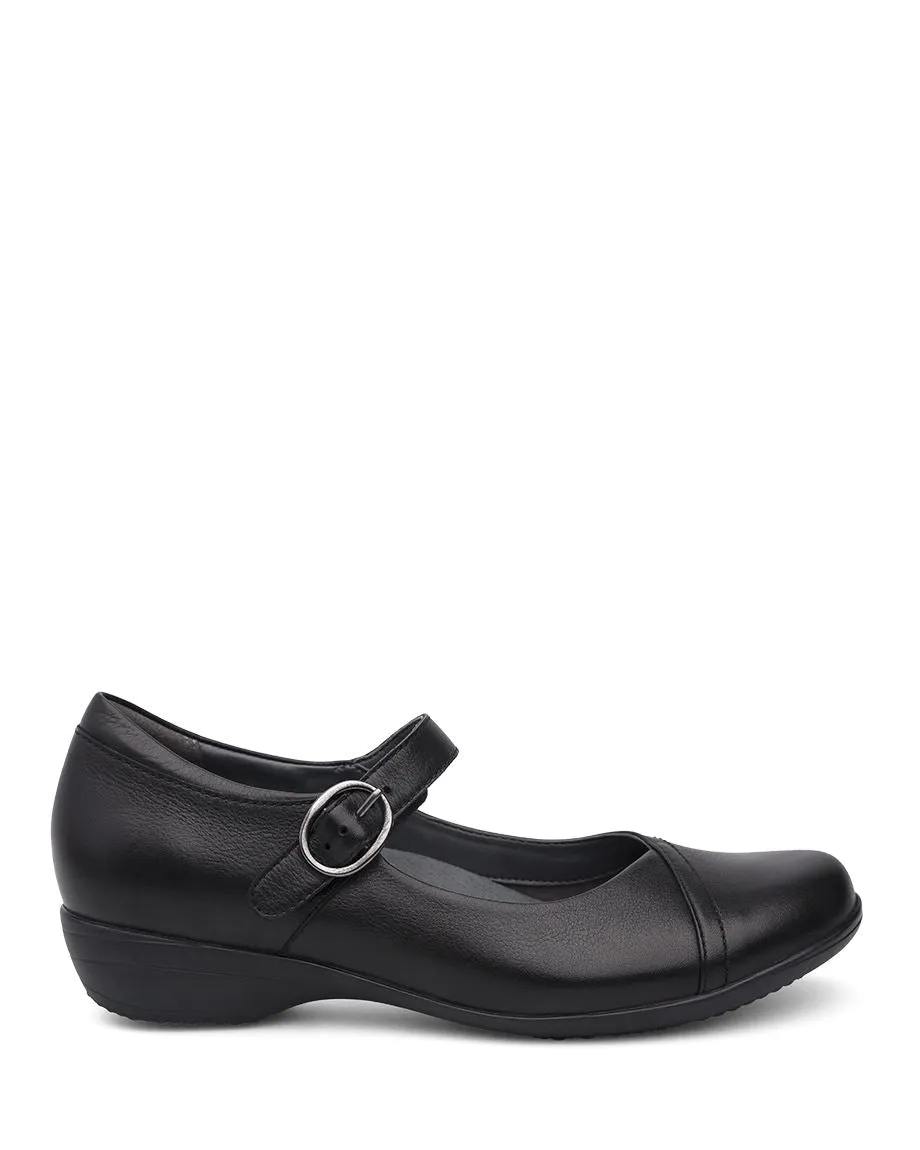 Women's Dansko Fawna Color: Black Milled Nappa